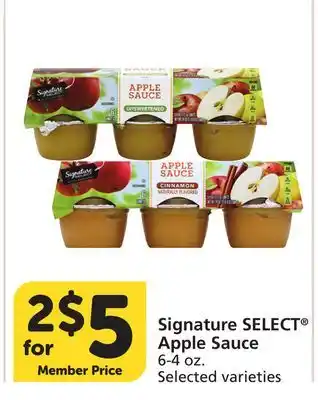 Albertsons Signature SELECT Apple Sauce offer