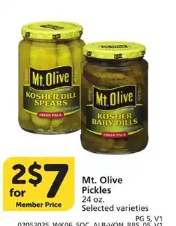 Albertsons Mt. Olive Pickles offer