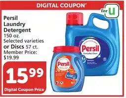 Albertsons Persil Laundry Detergent 150 oz. Selected varieties or Discs 57 ct offer