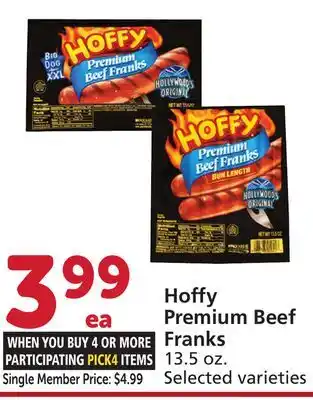 Vons Hoffy Premium Beef Franks offer