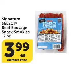 Vons Signature SELECT Beef Sausage Snack Smokies offer