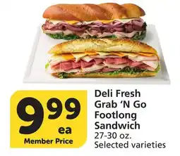 Albertsons Deli Fresh Grab 'N Go Footlong Sandwich, 27-30 oz offer