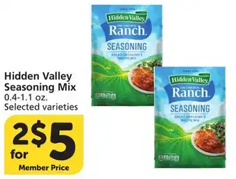 Vons Hidden Valley Seasoning Mix offer