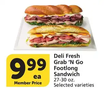 Vons Fresh Grab'N Go Footlong Sandwich offer