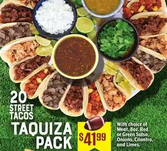 Vallarta Supermarkets taquiza pack 20 street Tacos offer