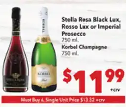 Vallarta Supermarkets Stella Rosa Black Lux, Rosso Lux or Imperial Prosecco offer