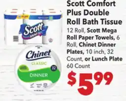 Vallarta Supermarkets Scott Comfort Plus Double Roll Bath Tissue offer