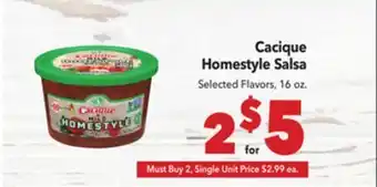 Vallarta Supermarkets Cacique Homestyle Salsa offer