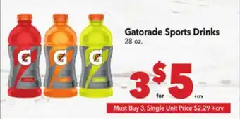 Vallarta Supermarkets Gatorade Sports Drinks offer