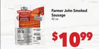 Vallarta Supermarkets Farmer John Smoked Sausage offer