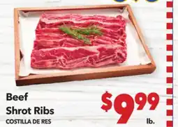 Vallarta Supermarkets Beef Shrot Ribs / COSTILLA DE RES offer