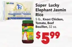 Vallarta Supermarkets Super Lucky Elephant Jasmin Rice offer