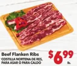 Vallarta Supermarkets Beef Flanken Ribs /COSTILLA NORTENA DE RES, PARA ASAR O PARA CALDO offer