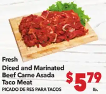 Vallarta Supermarkets Beef Carne Asada Taco Meat / PICADO DE RES PARA TACOS offer