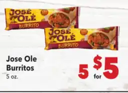 Vallarta Supermarkets Jose Ole Burritos offer