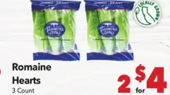 Vallarta Supermarkets Romaine Hearts offer