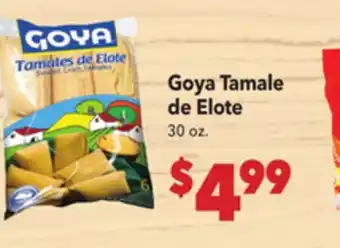 Vallarta Supermarkets Goya Tamale de Elote offer