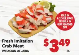 Vallarta Supermarkets Fresh Imitation Crab Meat/IMITACION DE JAIBA offer