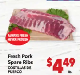 Vallarta Supermarkets Fresh Pork Spare Ribs / COSTILLAS DE PUERCO offer