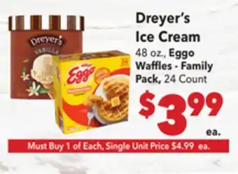 Vallarta Supermarkets Dreyer's Ice Cream offer