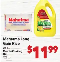 Vallarta Supermarkets Mahatma Long Gain Rice or Mazola Cooking Oil offer