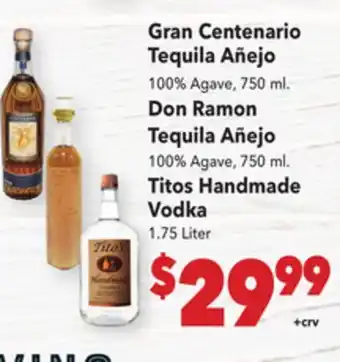 Vallarta Supermarkets Gran Centenario Tequila Añejo offer