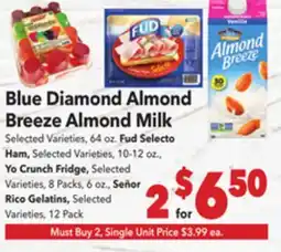 Vallarta Supermarkets Blue Diamond Almond Breeze Milk offer