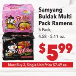 Vallarta Supermarkets Samyang Buldak Multi Pack Ramens offer