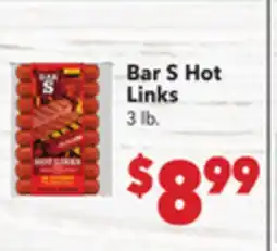 Vallarta Supermarkets Bar S Hot Links offer