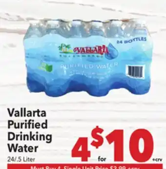 Vallarta Supermarkets Vallarta Purified Drinking Water offer