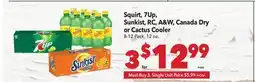 Vallarta Supermarkets Squirt, 7Up, Sunkist, RC, A & W, Canada Dry or Cactus Cooler offer