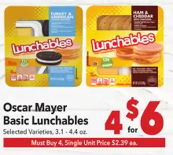 Vallarta Supermarkets Oscar Mayer Basic Lunchables offer