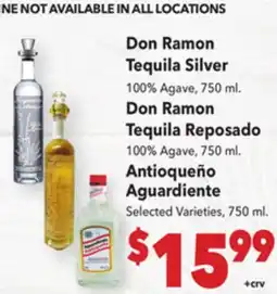 Vallarta Supermarkets Don Ramon Tequila Silver offer