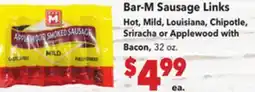 Vallarta Supermarkets Bar-M Sausage Links offer