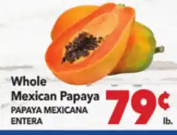 Vallarta Supermarkets Whole Mexican Papaya /PAPAYA MEXIACANA ENTERA offer