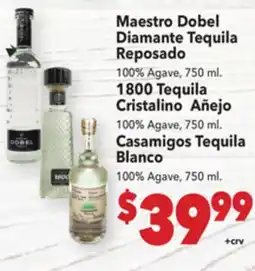 Vallarta Supermarkets Maestro Dobel Diamante Tequila Reposado offer