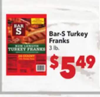 Vallarta Supermarkets Bar-S Turkey Franks offer