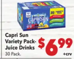 Vallarta Supermarkets Capri Sun Variety Pack-Juice Drinks offer