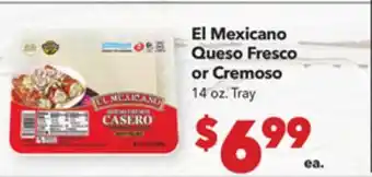 Vallarta Supermarkets El Mexicano Queso Fresco or Cremoso offer