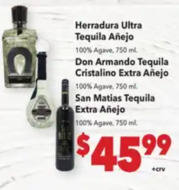 Vallarta Supermarkets Herradura Ultra Tequila Añejo offer