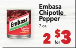 Vallarta Supermarkets Embasa Chipotle Pepper offer