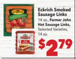 Vallarta Supermarkets Eckrich Smoked Sausage Links offer