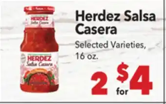 Vallarta Supermarkets Herdez Salsa Casera offer