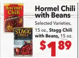 Vallarta Supermarkets Hormel Chili with Beans offer