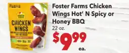 Vallarta Supermarkets Foster Farms Chicken Wings Hot'N Spicy or Honey BBQ offer