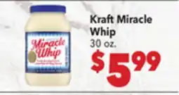 Vallarta Supermarkets Kraft Miracle Whip offer