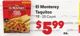 Vallarta Supermarkets El Monterey Taquitos offer