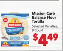 Vallarta Supermarkets Mission Carb Balance Flour Tortilla offer