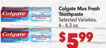 Vallarta Supermarkets Colgate Max Fresh Toothpaste offer