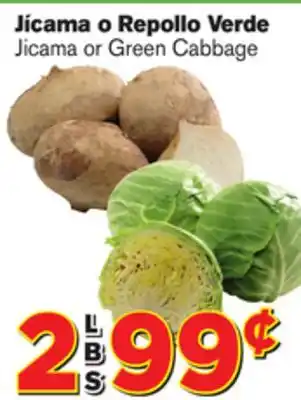 El Super Fresh Jicama or Green Cabbage offer